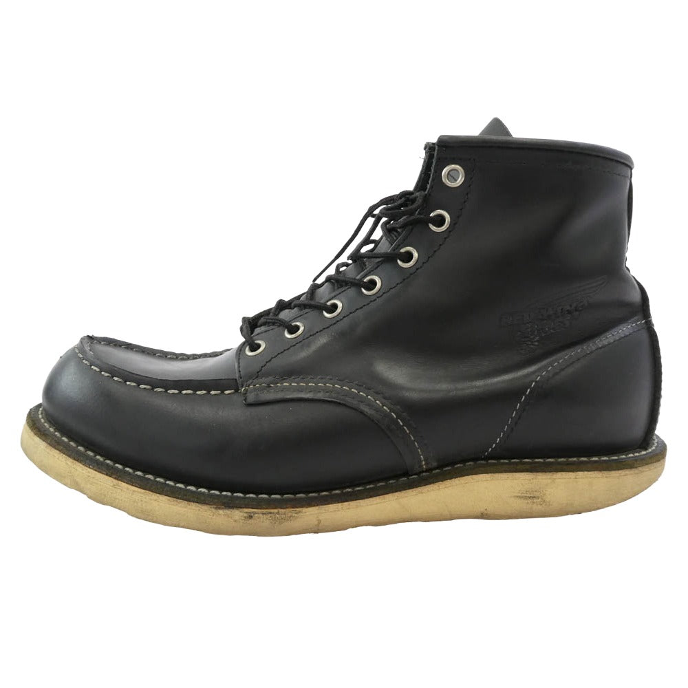 【美品】REDWING レッドウィング モックトゥ 8130 ブラック US7 RED WING レッドウィング 8130 USA製 8130 MOC TOE BOOTS モックトゥ