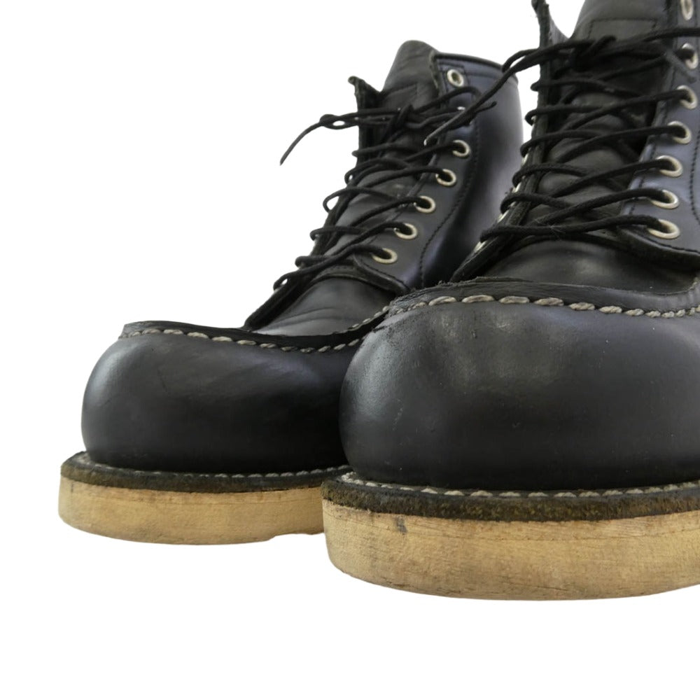 【美品】REDWING レッドウィング モックトゥ 8130 ブラック US7 RED WING レッドウィング 8130 USA製 8130 MOC TOE BOOTS モックトゥ