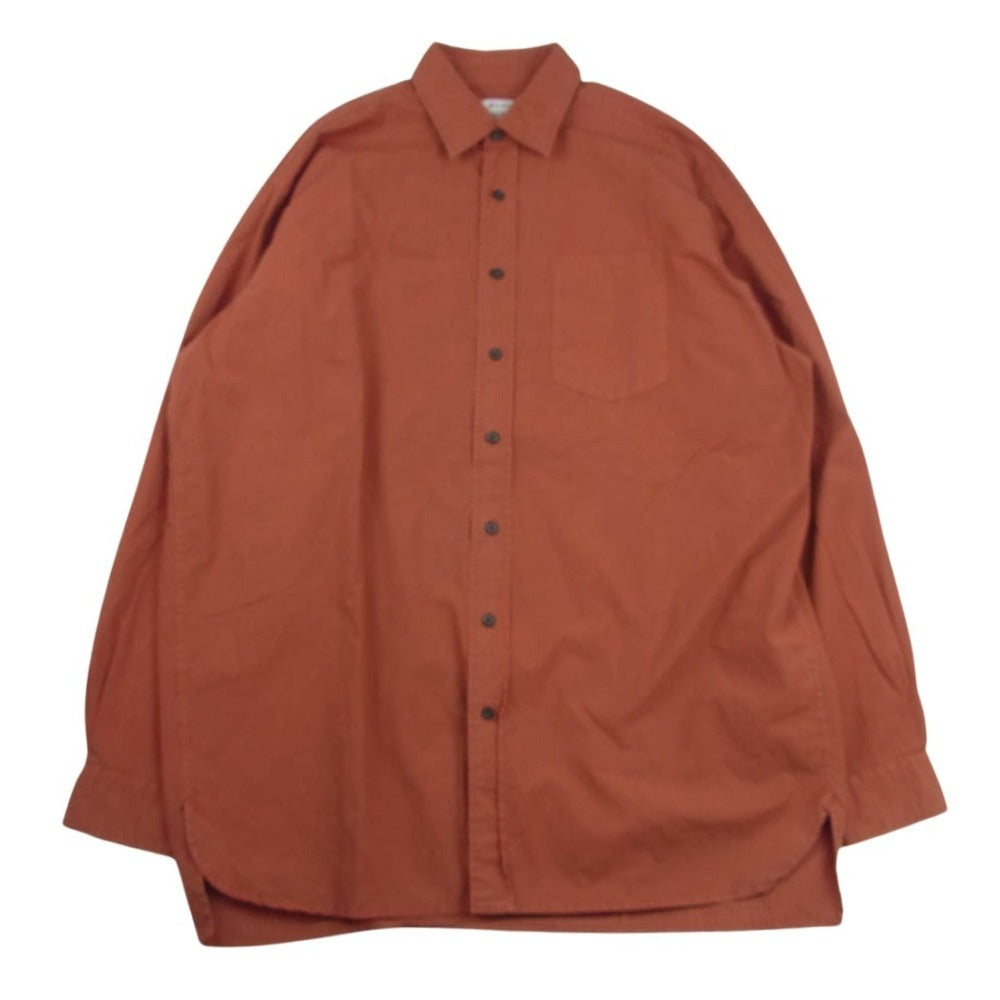 ACNE STUDIOS アクネストゥディオズ 20SS FN-MN-SHIR000176 Oversized Cotton Shirt オーバーサイズコットンシャツ 長袖シャツ オレンジ系 46【中古】