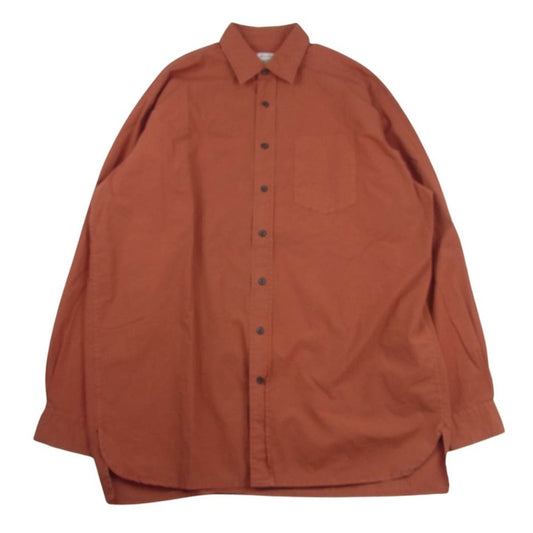 ACNE STUDIOS アクネストゥディオズ 20SS FN-MN-SHIR000176 Oversized Cotton Shirt オーバーサイズコットンシャツ 長袖シャツ オレンジ系 46【中古】