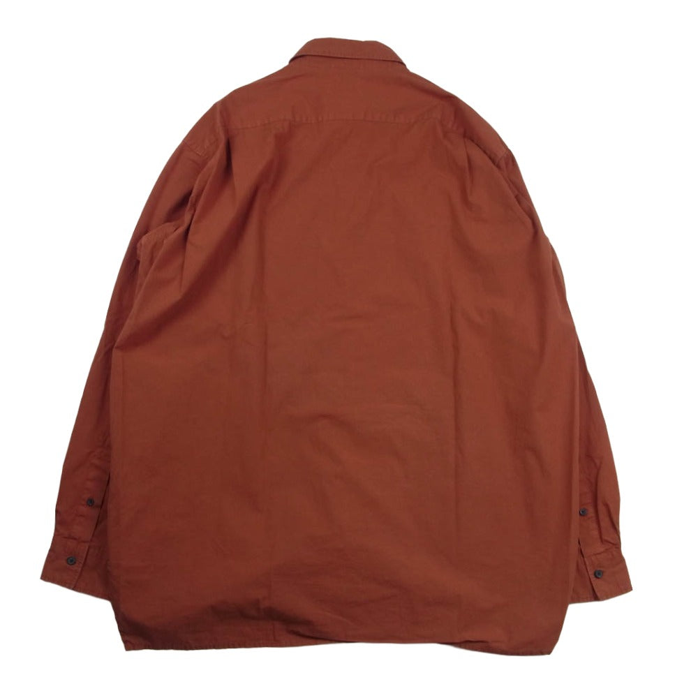 ACNE STUDIOS アクネストゥディオズ 20SS FN-MN-SHIR000176 Oversized Cotton Shirt オーバーサイズコットンシャツ 長袖シャツ オレンジ系 46【中古】