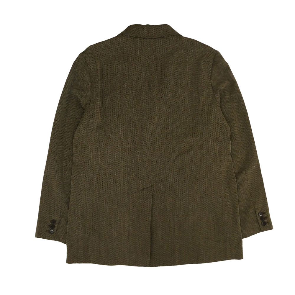 seya. セヤ SIWA TAILORED W JACKET TRAVEL PANTS ヘリンボーン テーラードジャケット スラックスパンツ セットアップ ブラウン系 2【中古】