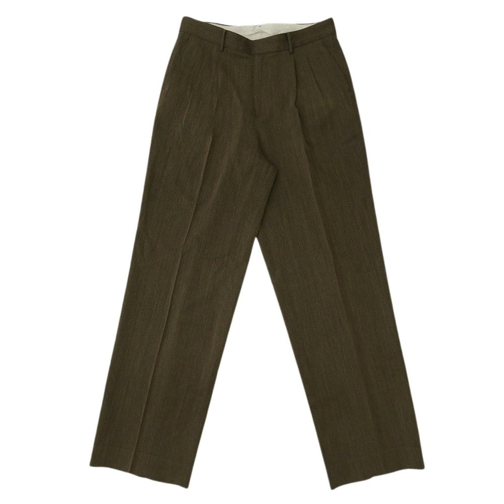 seya. セヤ SIWA TAILORED W JACKET TRAVEL PANTS ヘリンボーン テーラードジャケット スラックスパンツ セットアップ ブラウン系 2【中古】