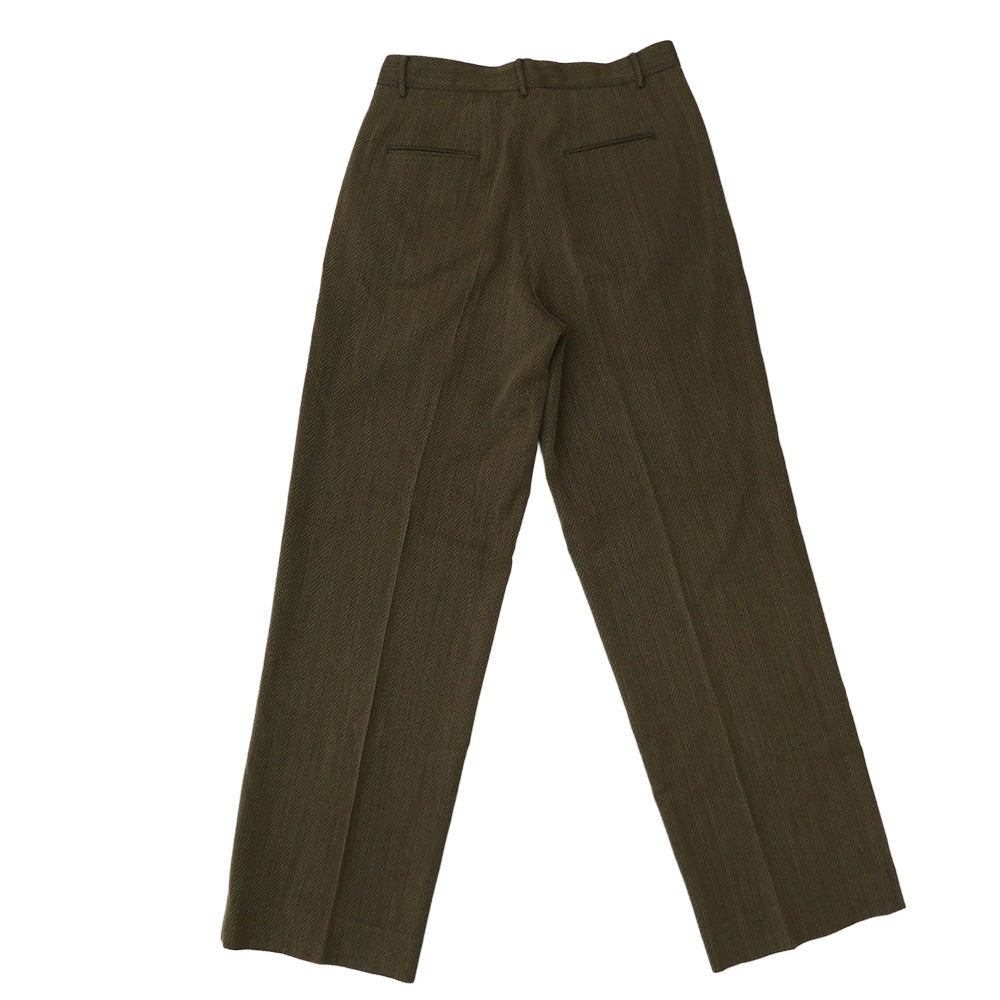 seya. セヤ SIWA TAILORED W JACKET TRAVEL PANTS ヘリンボーン テーラードジャケット スラックスパンツ セットアップ ブラウン系 2【中古】