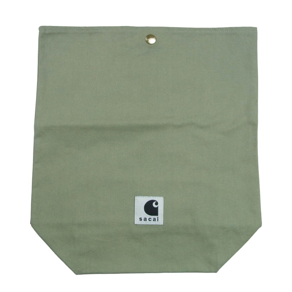 Sacai サカイ 24SS 24-0814S x Carhartt WIP キャンバス カーハート ワークインプログレス ノベルティーバッグ ポーチ カーキ系 OS【中古】