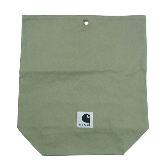 Sacai サカイ 24SS 24-0814S x Carhartt WIP キャンバス カーハート ワークインプログレス ノベルティーバッグ ポーチ カーキ系 OS【中古】