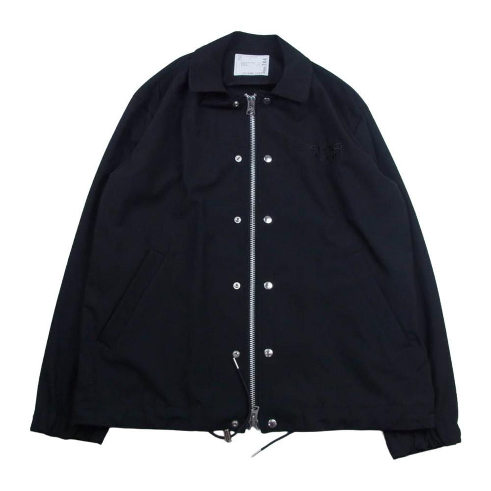 Sacai サカイ 23-0744S x Mercedes-AMG メルセデスエーエムジー ウール レーヨン スナップボタン ジップアップ シャツジャケット ブルゾン ブラック系 3【美品】【中古】