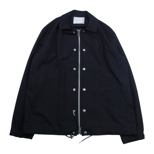 Sacai サカイ 23-0744S x Mercedes-AMG メルセデスエーエムジー ウール レーヨン スナップボタン ジップアップ シャツジャケット ブルゾン ブラック系 3【美品】【中古】