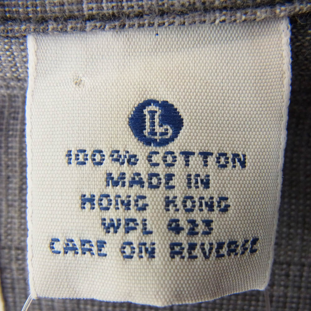 Levi's リーバイス 58684 90s DRY GOODS ドライグッズ オンブレ チェック オープンカラー 開襟 長袖 シャツ ブラック系 L【中古】