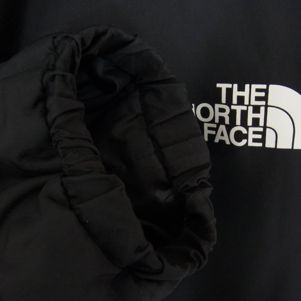 THE NORTH FACE ノースフェイス NP22030 ロゴ プリント ナイロン ボタンダウン コーチ ジャケット ブラック系 XL【中古】