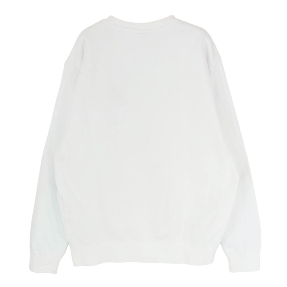 NIKE ナイキ FB7685-100 クラブ + FT LBR ロゴ刺繡 クルーネック スウェット トレーナー ホワイト系 L【中古】