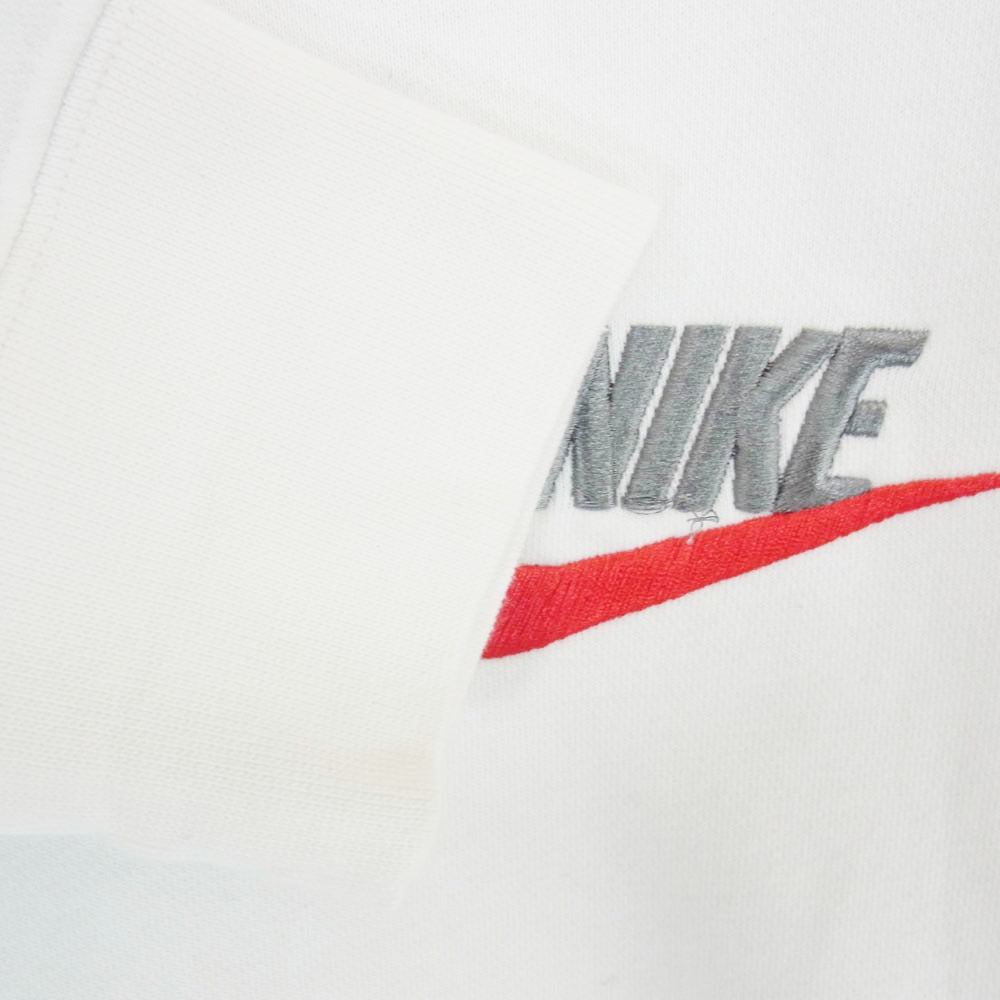 NIKE ナイキ FB7685-100 クラブ + FT LBR ロゴ刺繡 クルーネック スウェット トレーナー ホワイト系 L【中古】