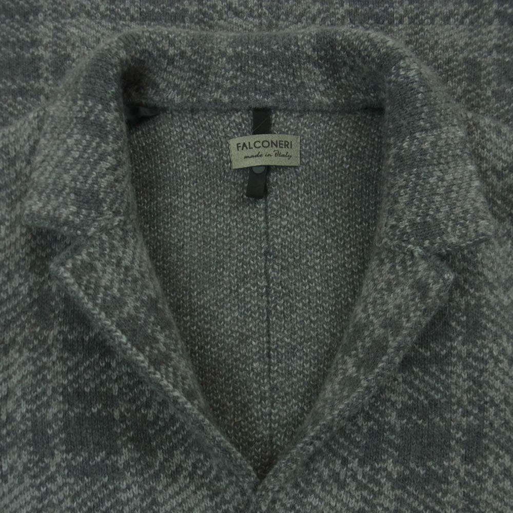 ファルコネリ MERINO Wool Alpaca Coat ウール アルパカ ニット コート グレー系 46【中古】