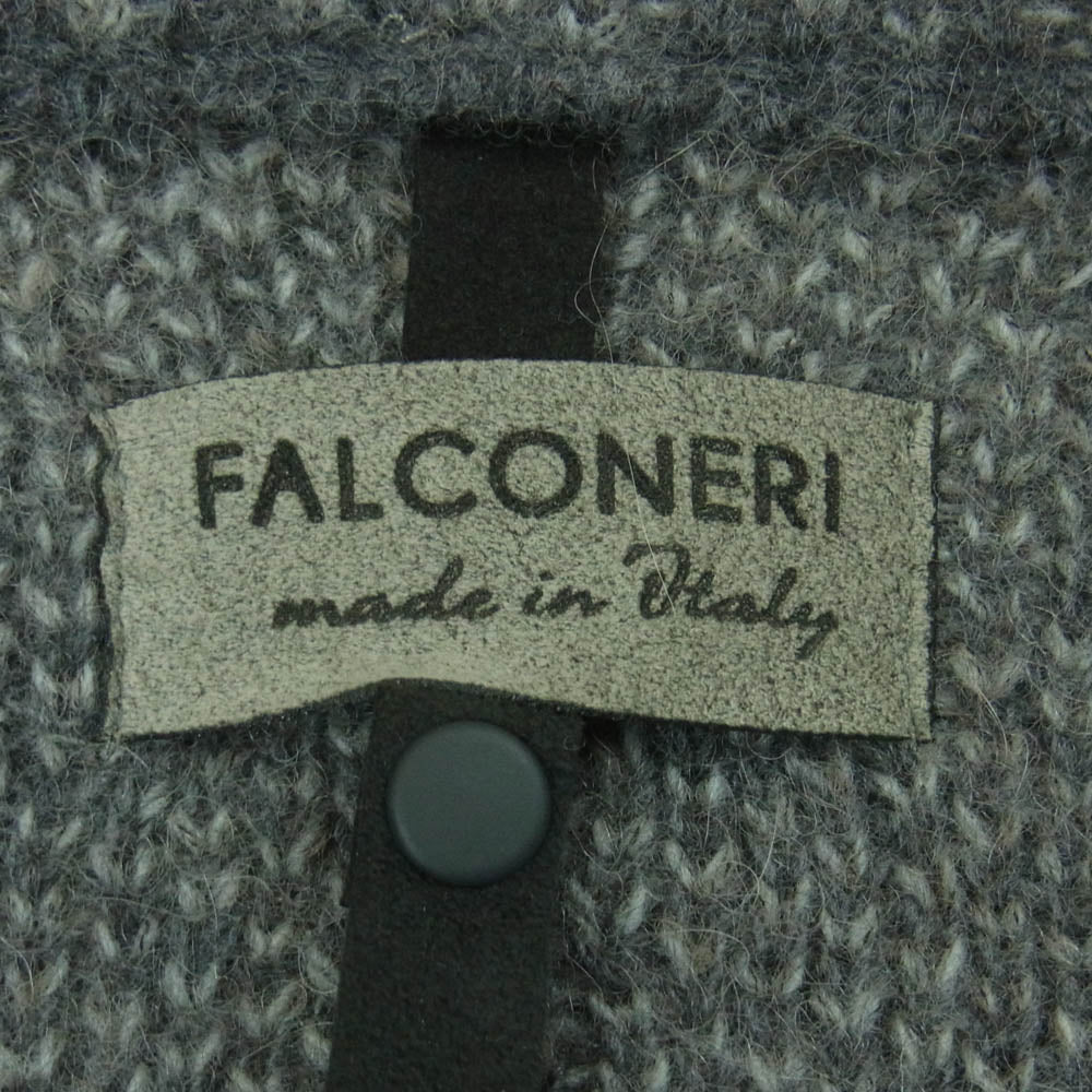 ファルコネリ MERINO Wool Alpaca Coat ウール アルパカ ニット コート グレー系 46【中古】