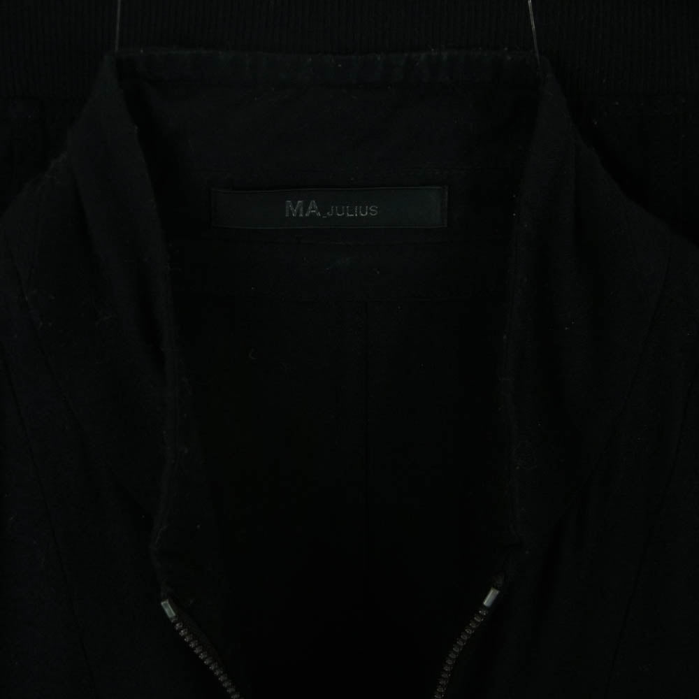JULIUS ユリウス 11AW ナイロンサージ ジップアップ ジャケット ブルゾン 日本製 ブラック系 2【中古】