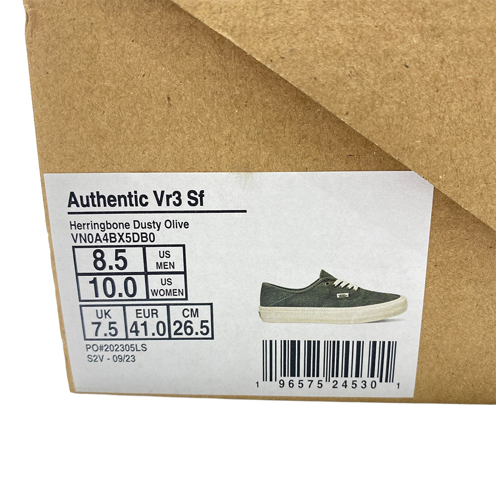 VANS バンズ 669080-0001 AUTHENTIC VR3 SF DUSTY OLIVE オーセンティック ブイアールスリー エスエフ ダスティ オリーブ ローカット スニーカー シューズ モスグリーン系 26.5cm【中古】