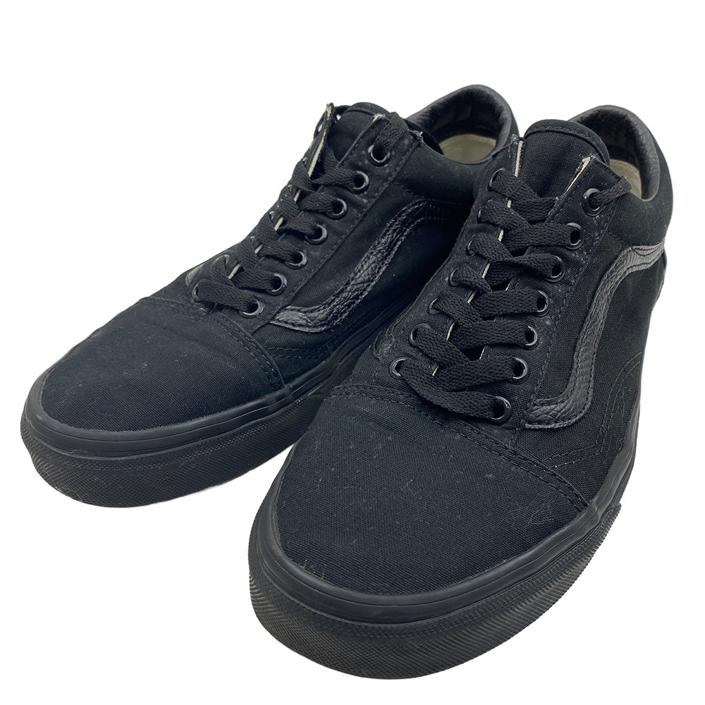 VANS バンズ OLD SKOOL BLACK BLACK オールドスクール ブラックブラック ローカット スニーカー シューズ ブラック系 27cm【中古】