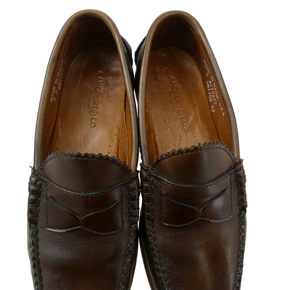 ランコート AI90657 BEEFROLL PENNY LOAFER ペニー ローファー シューズ ブラウン系【中古】