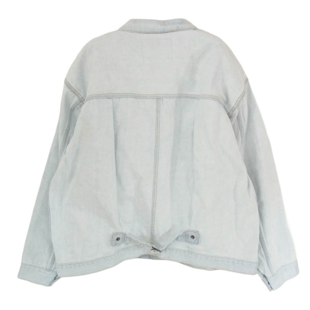 New Manual ニューマニュアル 023 LV T-BACK DENIM JACKET BLEACH 針シンチ デニムジャケット Gジャン インディゴブルー系 F【中古】