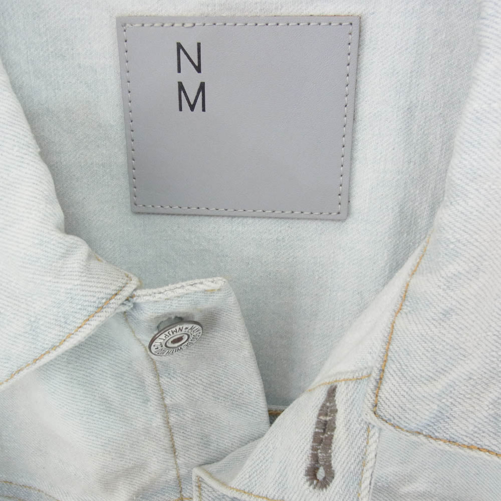 New Manual ニューマニュアル 023 LV T-BACK DENIM JACKET BLEACH 針シンチ デニムジャケット Gジャン インディゴブルー系 F【中古】