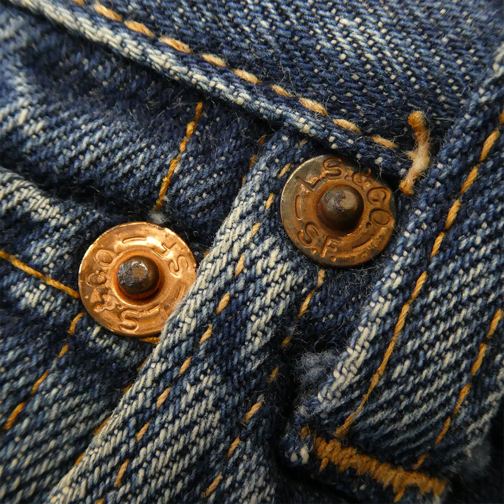 Levi's リーバイス 501 66前期 両面BIGE ビッグE ボタン裏6 ボタンフライ デニムパンツ ジーンズ インディゴブルー系 サイズ不明【中古】