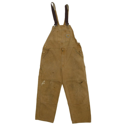 Carhartt カーハート USA製 ダック コットン オーバーオール ブラウン系【中古】