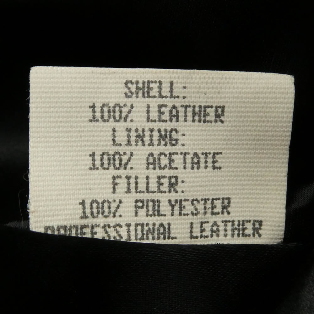 A&G エーアンドジー クロスボタン バックフレアニー レザー シャツ ジャケット ブラック系 シルバー系 S【中古】