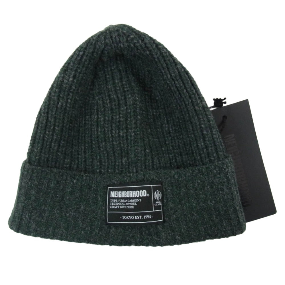 NEIGHBORHOOD ネイバーフッド 25AW 252FUNH-HT01 JP BEANIE ジープ ビーニー ニット キャップ グリーン系 F【極上美品】【中古】