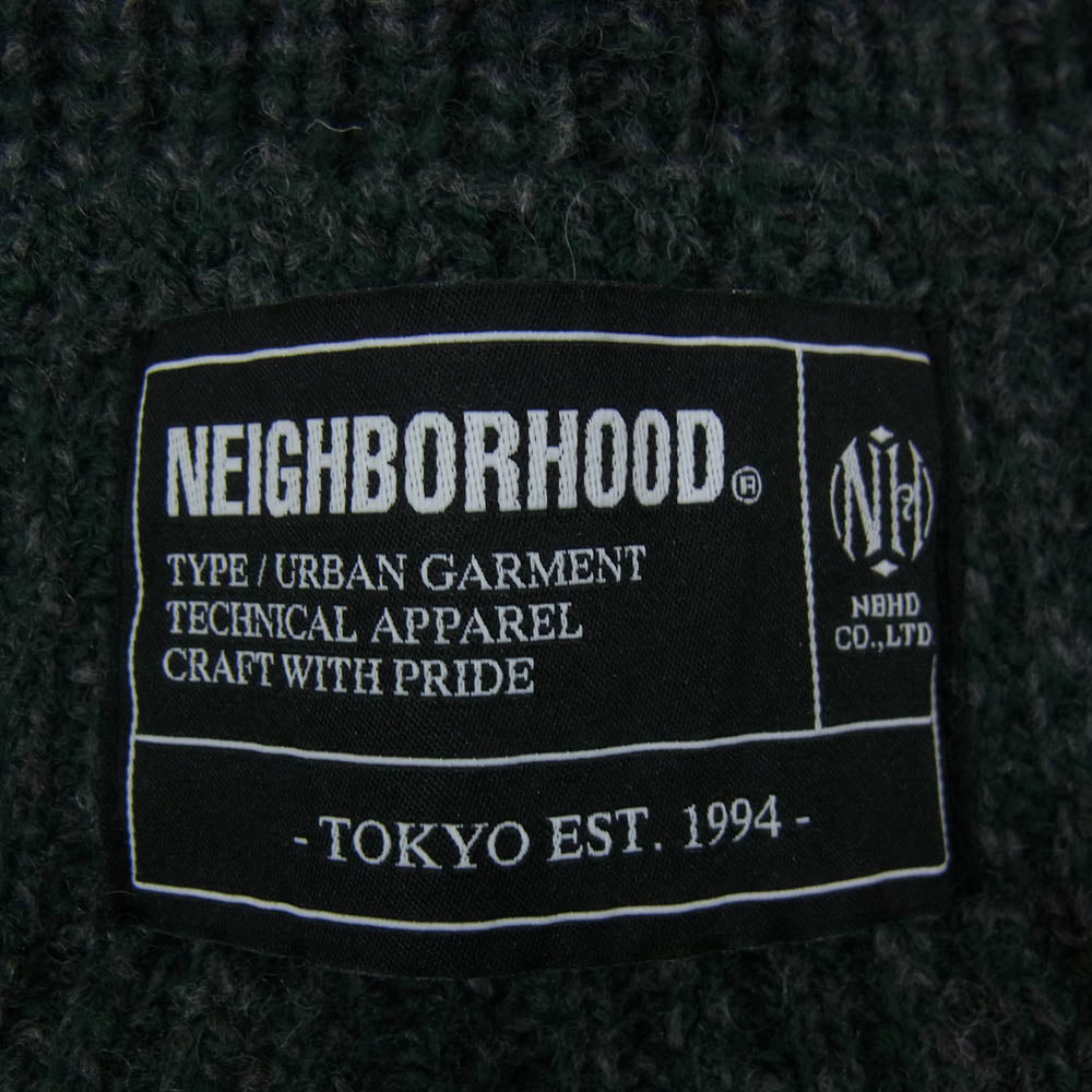 NEIGHBORHOOD ネイバーフッド 25AW 252FUNH-HT01 JP BEANIE ジープ ビーニー ニット キャップ グリーン系 F【極上美品】【中古】