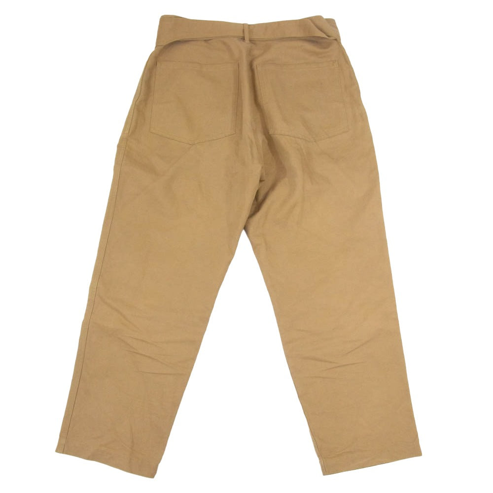 COMOLI コモリ 17AW L03-03007 コットンリネン ベルテッドパンツ ブラウン系 2【中古】