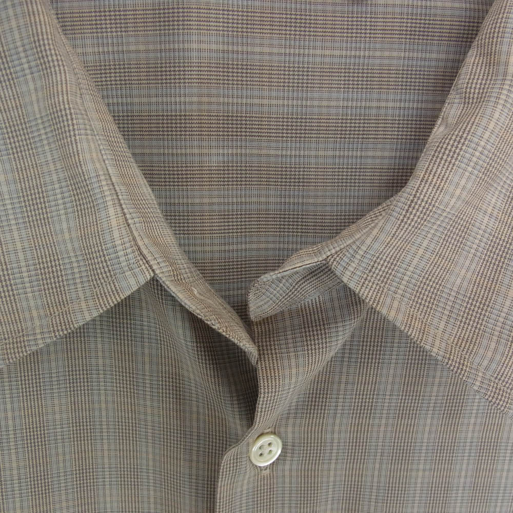 AURALEE オーラリー 20SS A20SS01LC SUPER LIGHT WOOL CHECK SHIRTS スーパー ライト ウール チェック 長袖 シャツ グレー系 4【中古】