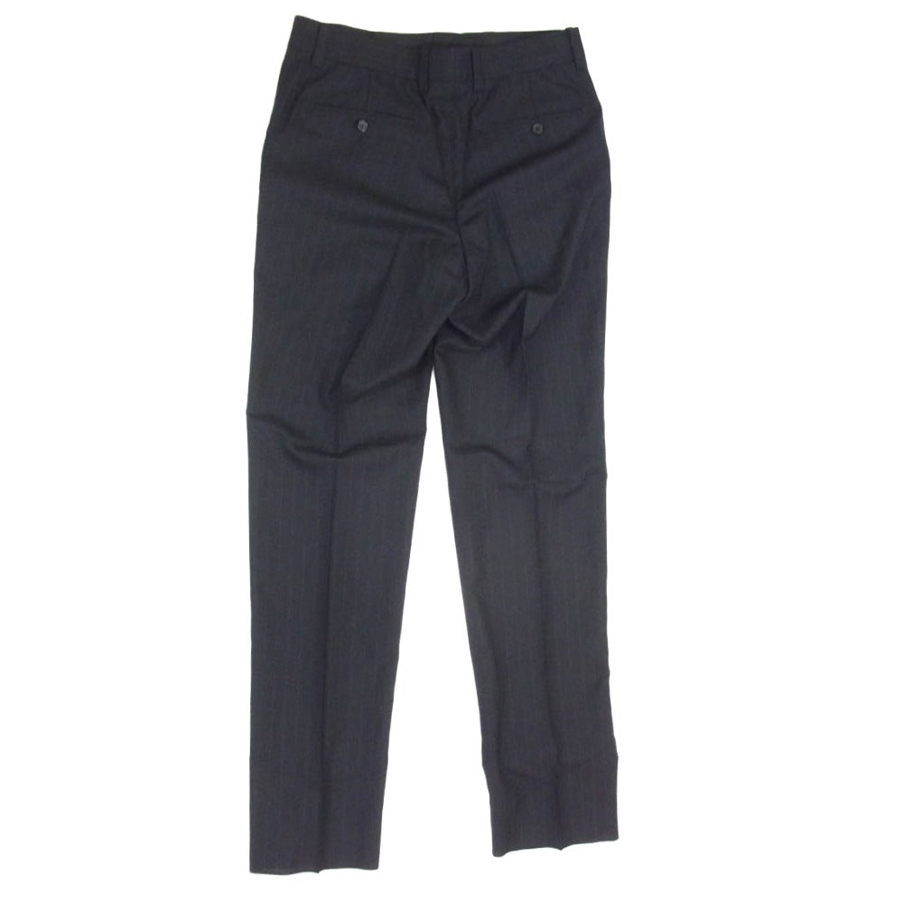 MARGARET HOWELL マーガレットハウエル 579-4140007 WIDE STRIPE FINE WOOL ワイド ストライプ ファイン ウール トラウザーズ ブラック系 L【美品】【中古】