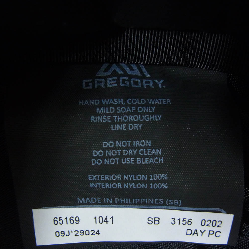 GREGORY グレゴリー FINE DAY V2 ファイン デイ デイパック バックパック ブラック系【中古】