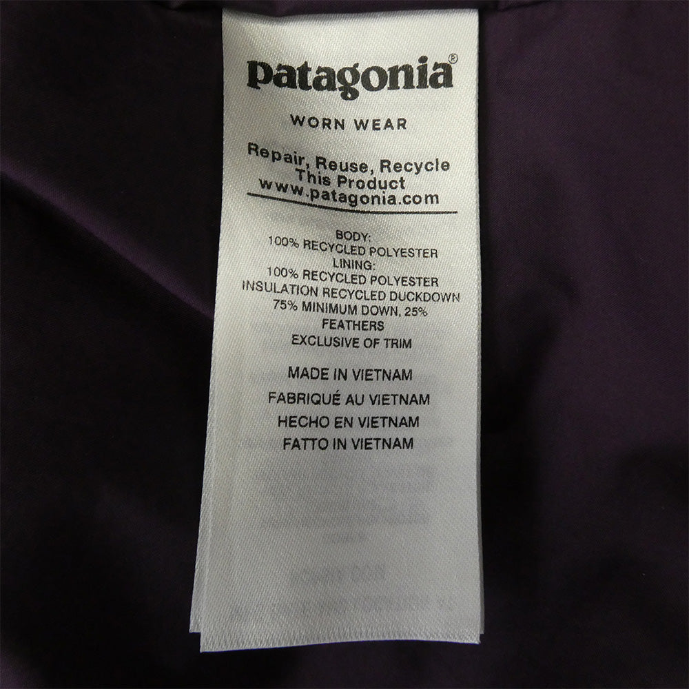 patagonia パタゴニア 19AW 28441 W's Down With It Parka ウィメンズ ダウン ウィズ イット パーカ コート パープル系 XL【中古】