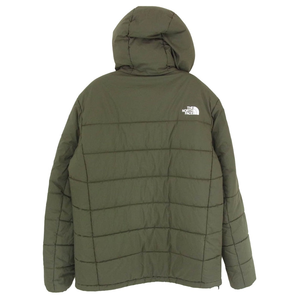 THE NORTH FACE ノースフェイス NY82080 REVERSIBLE ANYTIME INSULATED HOODIE 中綿 リバーシブル エニータイム インサレーテッド フーディ ジャケット カーキ系 XL【中古】