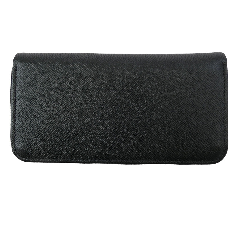 WHITE HOUSE COX ホワイトハウスコックス レザー ラウンドファスナー 長財布 ブラック系【中古】