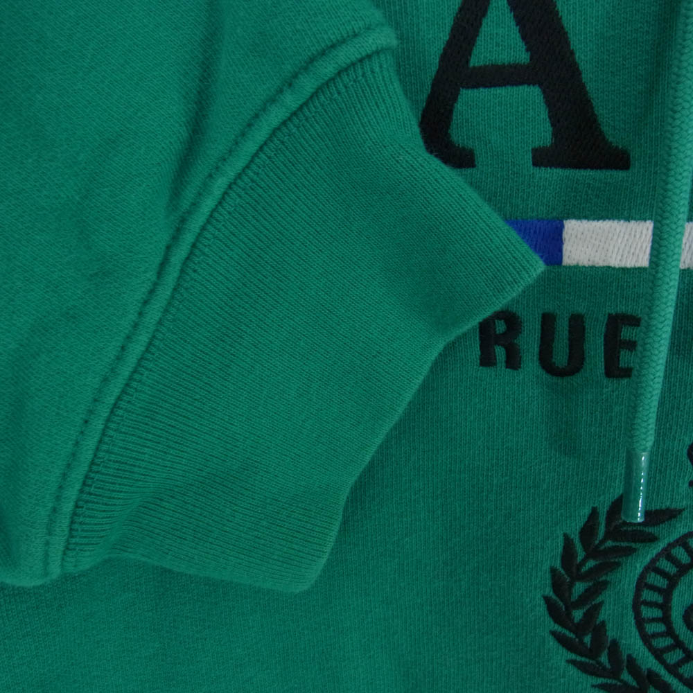 BALENCIAGA バレンシアガ 19AW 570811 TGV68 Paris Flag Pullover Hoodie ロゴプリント パリフラッグ プルオーバー パーカー フーディー グリーン系 L【中古】