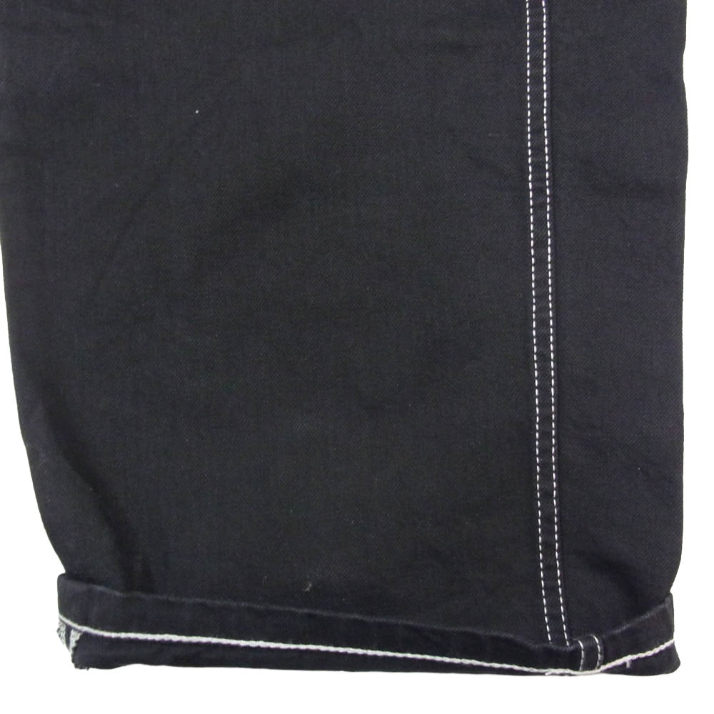 ピースデニム ホワイトステッチ ブラックデニム パンツ ブラック系 S【中古】