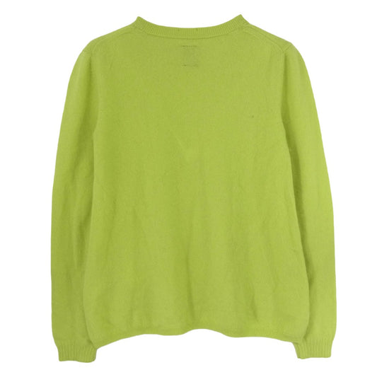 バトナー BN-13FL-005 カシミヤ100％ クルーネック ニット セーター グリーン系 F【中古】