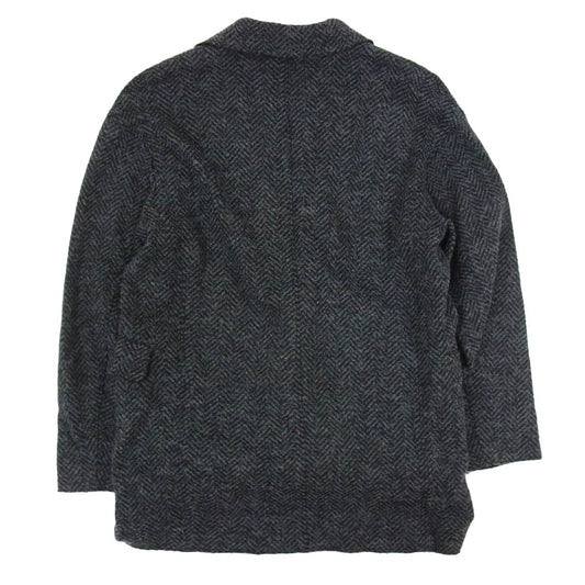 MACPHEE マカフィー ヘリンボーン柄 ダブルブレスト ジャケット ブラック系 36【中古】