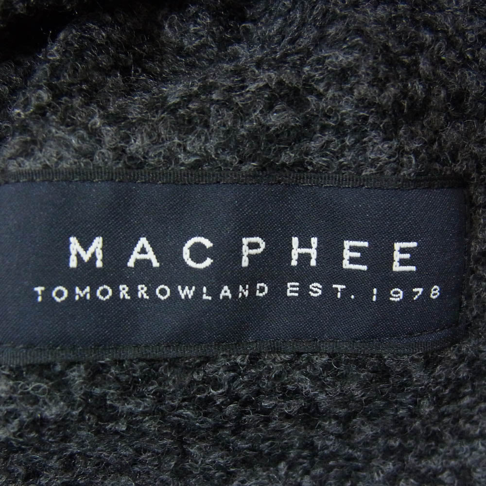 MACPHEE マカフィー ヘリンボーン柄 ダブルブレスト ジャケット ブラック系 36【中古】