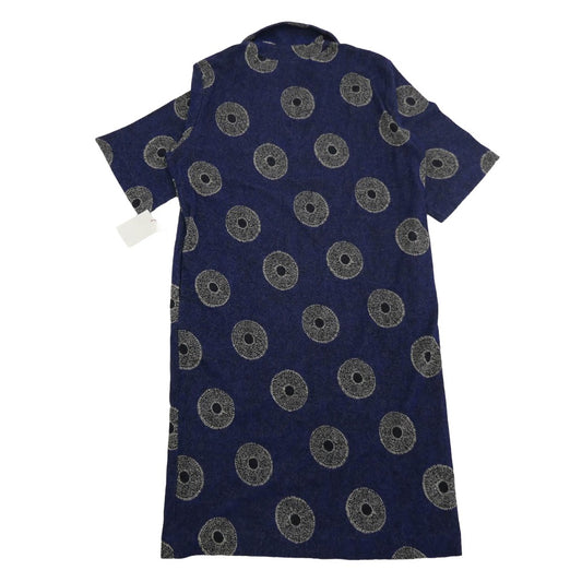 ロク 8626-241-0338-7530 BATIK RRINT PILE DRESS バティック柄プリント ワンピース ブルー系 38【極上美品】【中古】