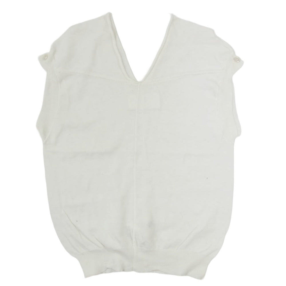 MAISON MARTIN MARGIELA メゾンマルタンマルジェラ 白タグ 本人期 Vネック ベスト プルオーバー ホワイト系 S【中古】