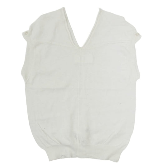 MAISON MARTIN MARGIELA メゾンマルタンマルジェラ 白タグ 本人期 Vネック ベスト プルオーバー ホワイト系 S【中古】