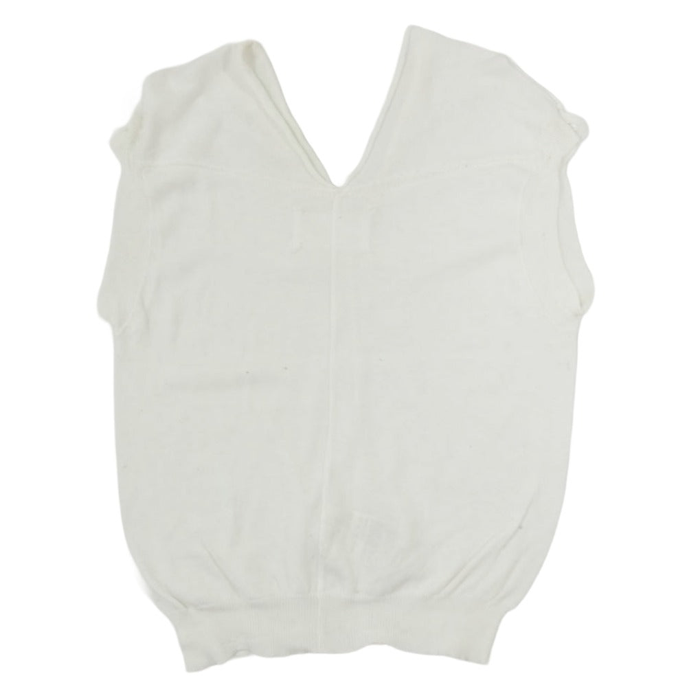 MAISON MARTIN MARGIELA メゾンマルタンマルジェラ 白タグ 本人期 Vネック ベスト プルオーバー ホワイト系 S【中古】