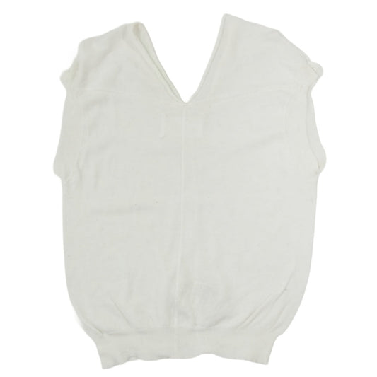 MAISON MARTIN MARGIELA メゾンマルタンマルジェラ 白タグ 本人期 Vネック ベスト プルオーバー ホワイト系 S【中古】