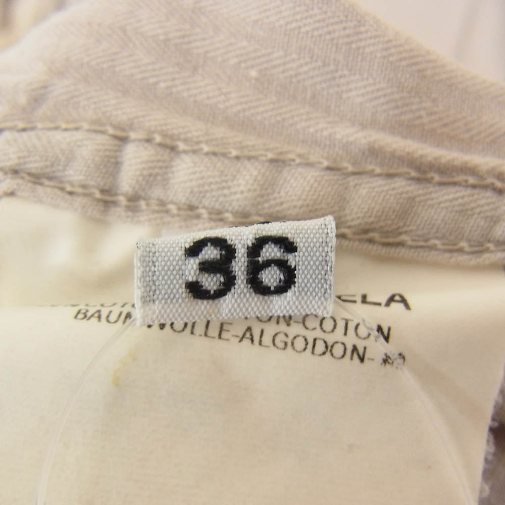 MAISON MARTIN MARGIELA メゾンマルタンマルジェラ 03SS 631C21003031 白タグ ここのえタグ 本人期 カットオフ ノーカラー ノースリーブシャツ ベージュ系 36【中古】