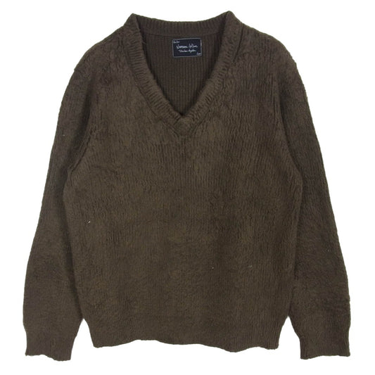 NUMBER(N)INE ナンバーナイン 03AW 宮下貴裕本人期 2003 カート期 KOOKSタグ V-neck pullover Vネック ニット プルオーバー セーター ブラウン系 2【中古】
