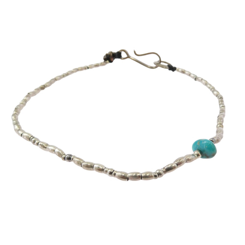 ノースワークス bead anklet ビーズ アンクレット シルバー系 ブルー系【中古】