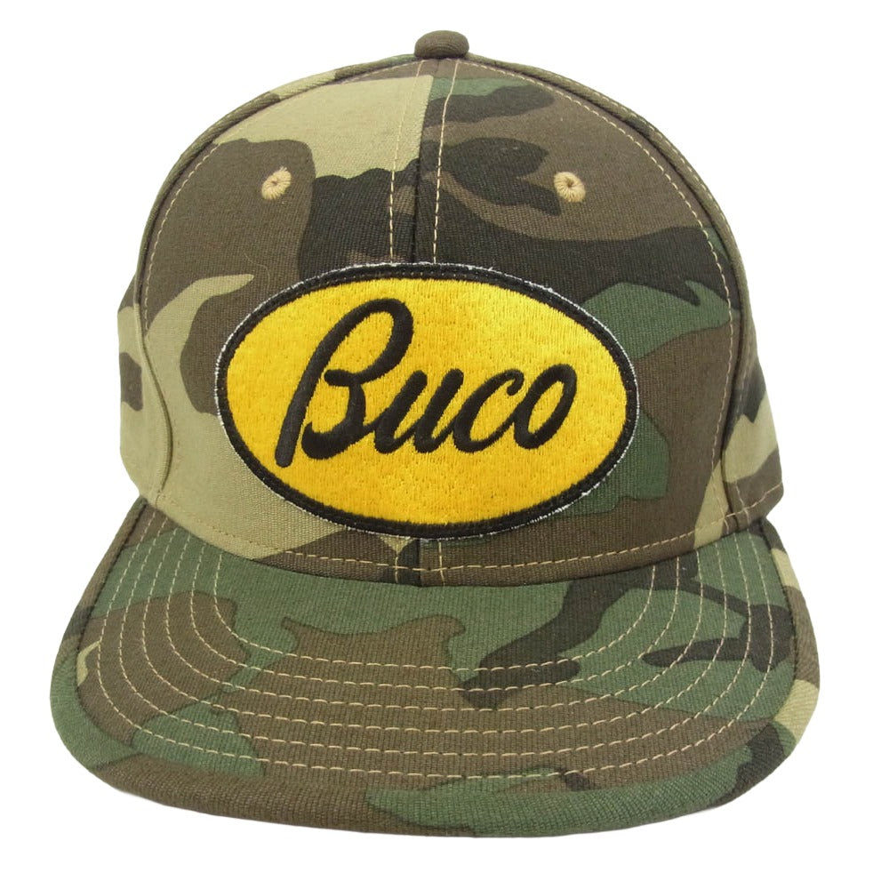 The REAL McCOY'S ザリアルマッコイズ BA22102 BUCO STRAP-BACK CAP CAMOFLAUGE ブコ ストラップバック キャップ 帽子 カーキ系【美品】【中古】